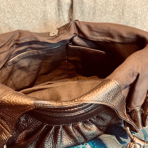 🆕 CARLO DIMO VINTAGE METALLIC HANDBAG - Picture 5 of 16